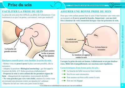 prise du sein et allaitement