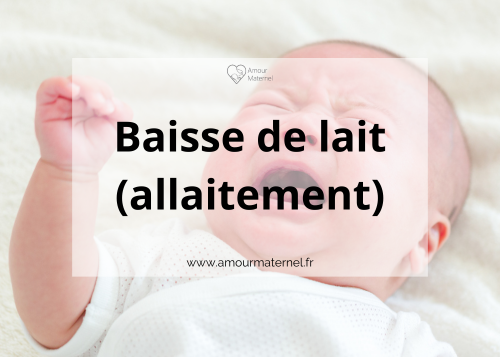 baisse de lactation précoce et tardive