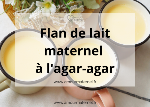 flan lait maternel agar agar