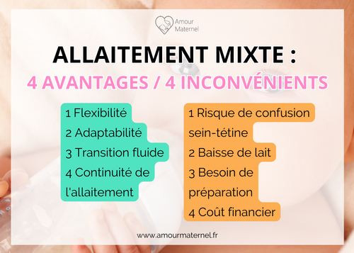 allaitement mixte avantages inconvenients